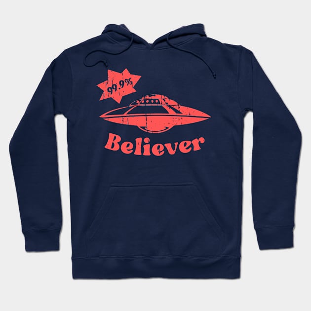 Funny UFO 99.9% Believer alien UAP Hoodie by focodesigns